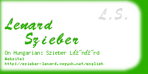 lenard szieber business card